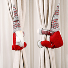 क्रिसमस की सजावट के लिए 2 पीसीएस गैर बुने हुए कपड़े टाईबैक पर्दा बकसुआ