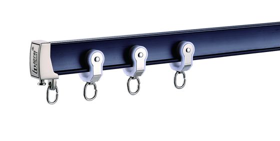 अच्छी कीमत Silent Sealing Curtain Tracks Black Aluminum Curtain Accessories Rails For Curved Windows ऑनलाइन