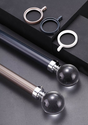 अच्छी कीमत Curtain Rod Single Rod Aluminum Alloy Silent Top Side Mounted Bracket Roman Rod Curtain Track Accessories ऑनलाइन